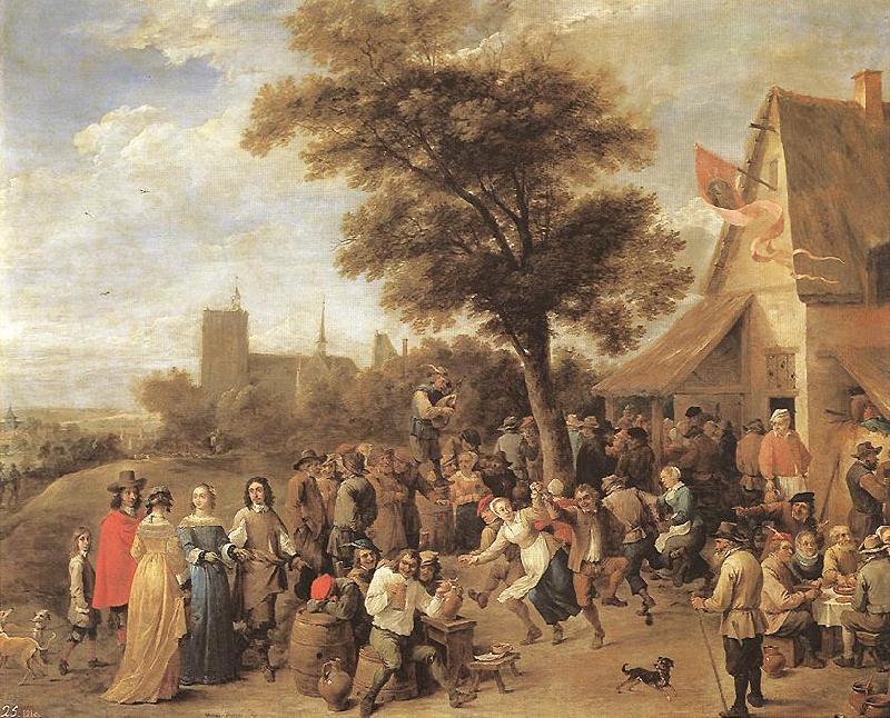 TENIERS, David the Younger Peasants Merry-making wt China oil painting art